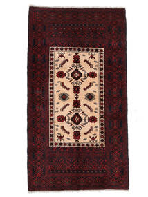  Oriental Baluch Rug 105X195 Black/Orange Wool, Persia/Iran Carpetvista