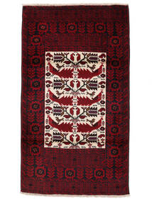 110X190 Dywan Orientalny Beludż Czarny/Ciemnoczerwony (Wełna, Persja/Iran)