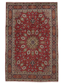  Orientalsk Tabriz Teppe 200X302 Mørk Rød/Svart Ull, Persia/Iran Carpetvista