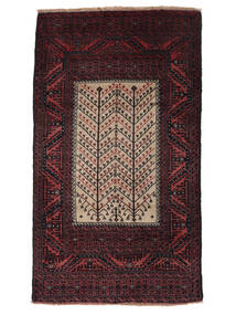  Persian Baluch Rug 97X170 Black/Dark Red Carpetvista