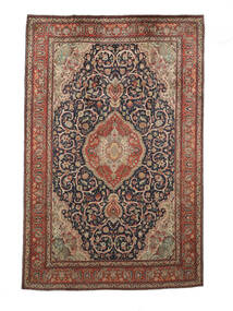 205X310 Täbriz Teppich Orientalischer Braun/Dunkelrot (Wolle, Persien/Iran) Carpetvista