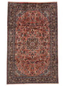 絨毯 オリエンタル ハマダン 202X320 ブラック/ダークレッド (ウール, ペルシャ/イラン)