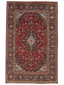絨毯 オリエンタル カシャン 200X310 ダークレッド/ブラック (ウール, ペルシャ/イラン)