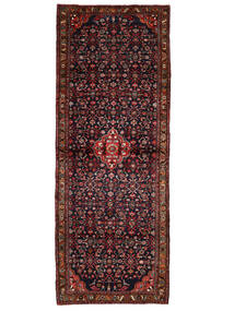 115X310 Tapis D'orient Hamadan De Couloir Noir/Rouge Foncé (Laine, Perse/Iran) Carpetvista