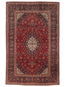 Tapete Kashan 195X300 Vermelho Escuro/Preto (Lã, Pérsia/Irão)