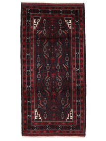  Persian Baluch Rug 100X198 Black/Dark Red Carpetvista