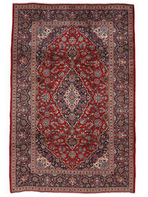 Tapete Kashan 200X310 Vermelho Escuro/Preto (Lã, Pérsia/Irão)