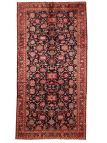  Persischer Nahavand Teppich 165X325 Läufer Dunkelrot/Schwarz (Wolle, Persien/Iran)