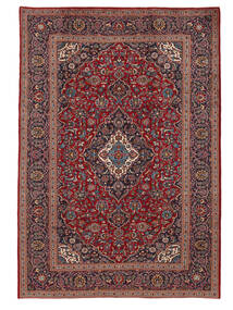  Keshan Rug 198X285 Persian Wool Dark Red/Black Carpetvista