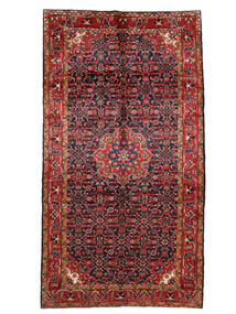 Hamadan Rug 167X316 Runner
 Dark Red/Black Wool, Persia/Iran Carpetvista