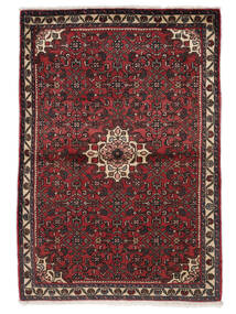  Hosseinabad Tappeto 110X160 Persiano Di Lana Nero/Rosso Scuro Piccolo Carpetvista