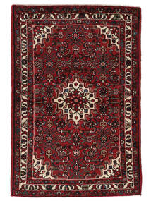 Hosseinabad Matot Matto 104X158 Musta/Tummanpunainen Villa, Persia/Iran Carpetvista