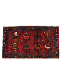 55X95 Tapete Oriental Afshar/Sirjan Preto/Vermelho Escuro (Lã, Pérsia/Irão) Carpetvista