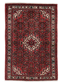 100X152 Hosseinabad Rug Oriental Black/Dark Red (Wool, Persia/Iran) Carpetvista
