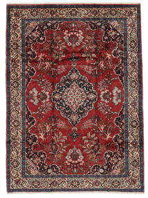 215X294 Hamadan Teppich Orientalischer Schwarz/Dunkelrot (Wolle, Persien/Iran) Carpetvista