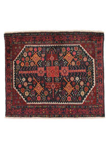 65X73 Tapete Afshar/Sirjan Oriental Preto/Vermelho Escuro (Lã, Pérsia/Irão) Carpetvista