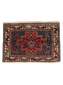 55X80 絨毯 アフシャル/Sirjan オリエンタル 黒/深紅色の (ウール, ペルシャ/イラン)