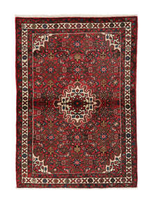 104X147 Hosseinabad Rug Oriental Black/Dark Red (Wool, Persia/Iran) Carpetvista