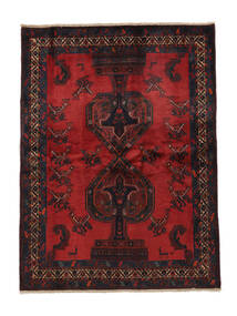 175X235 Tapete Oriental Afshar/Sirjan Preto/Vermelho Escuro (Lã, Pérsia/Irão) Carpetvista