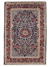 60X90 Kerman Teppich Orientalischer Schwarz/Braun (Wolle, Persien/Iran) Carpetvista