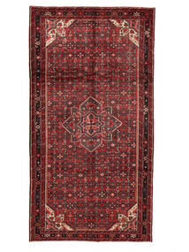 Hosseinabad Vloerkleed 175X330 Donkerrood/Zwart Wol, Perzië/Iran Carpetvista