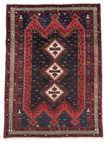  130X180 Afshar Teppe Svart/Mørk Rød Persia/Iran Carpetvista