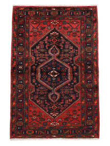  Persian Hamadan Rug 135X202 Black/Dark Red Carpetvista