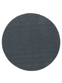  Ø 250 Kilim Loom Rug Round Black India Carpetvista