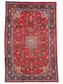 215X330 Tapete Mahal Oriental Vermelho Escuro/Preto (Lã, Pérsia/Irão) Carpetvista