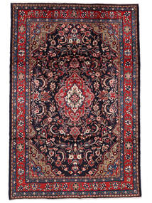 210X305 Alfombra Oriental Hamadan Negro/Rojo Oscuro (Lana, Persia/Irán) Carpetvista