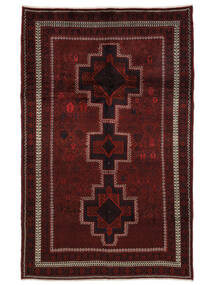 絨毯 オリエンタル アフシャル/Sirjan 170X270 ブラック/ダークレッド (ウール, ペルシャ/イラン)