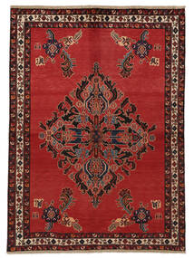 Tappeto Orientale Afshar/Sirjan 163X225 Rosso Scuro/Nero (Lana, Persia/Iran)
