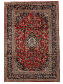 245X353 絨毯 オリエンタル カシャン ブラック/茶色 (ウール, ペルシャ/イラン) Carpetvista