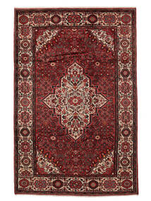 Hosseinabad Teppe 215X330 Svart/Mørk Rød Ull, Persia/Iran Carpetvista