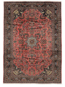  Hamadan Rug 210X290 Persian Wool Black/Dark Red Carpetvista