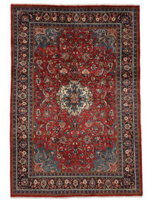 Maschad Teppich 215X315 Schwarz/Dunkelrot Wolle, Persien/Iran Carpetvista