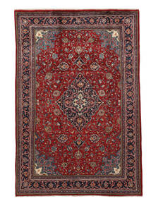  Maschad Teppich 210X310 Persischer Wollteppich Dunkelrot/Schwarz Carpetvista