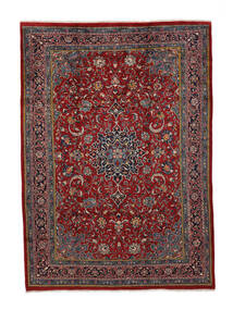 Maschad Teppich 222X312 Dunkelrot/Schwarz Wolle, Persien/Iran Carpetvista