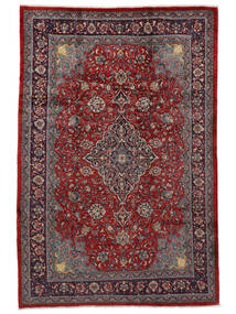  Orientalisk Mahal Matta 220X330 Svart/Mörkröd Ull, Persien/Iran Carpetvista