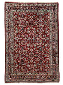  Orientalischer Kerman Teppich 202X296 Schwarz/Dunkelrot Wolle, Persien/Iran Carpetvista
