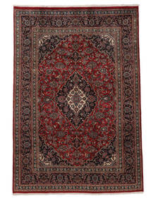 200X290 Alfombra Mashad Oriental Negro/Rojo Oscuro (Lana, Persia/Irán) Carpetvista