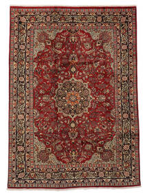  Orientalischer Maschad Teppich 200X280 Dunkelrot/Schwarz Wolle, Persien/Iran Carpetvista