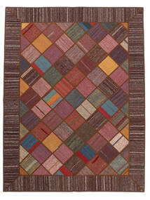  Persischer Kelim Patchwork Teppich 179X237 Dunkelrot/Schwarz (Wolle, Persien/Iran)
