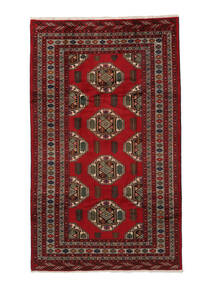 Turkaman Teppe 160X275 Svart/Mørk Rød Ull, Persia/Iran Carpetvista