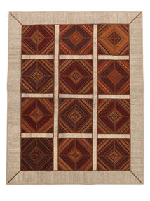 絨毯 ペルシャ キリム パッチワーク 193X245 オレンジ/ダークレッド (ウール, ペルシャ/イラン)