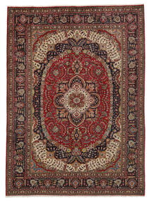 253X345 絨毯 オリエンタル タブリーズ ブラック/茶色 大きな (ウール, ペルシャ/イラン) Carpetvista