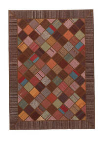 211X294 Kelim Patchwork Teppe Moderne Mørk Rød/Svart (Ull, Persia/Iran) Carpetvista