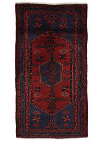  85X155 Hamadan Matot Matto Musta/Tummanpunainen Persia/Iran Carpetvista