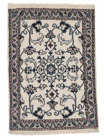58X84 絨毯 ナイン オリエンタル ブラック/ベージュ (ウール, ペルシャ/イラン) Carpetvista