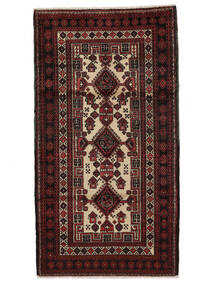  Oriental Baluch Rug 100X190 Black/Dark Red Wool, Persia/Iran Carpetvista